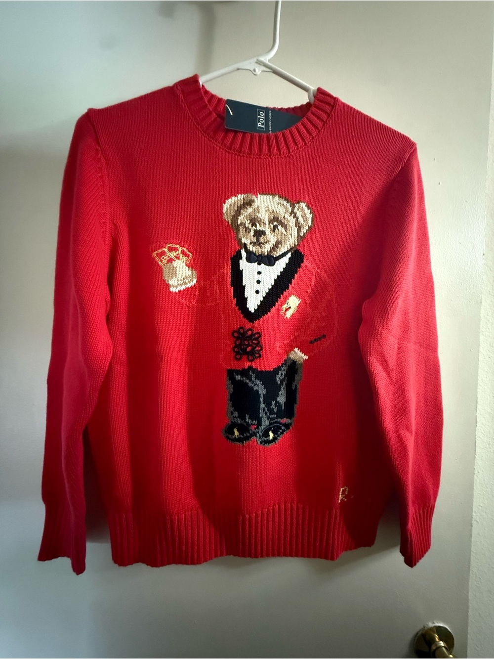NWT Polo Ralph Lauren Polo Bear Sweater Tuxedo bear - Picture 1 of 5